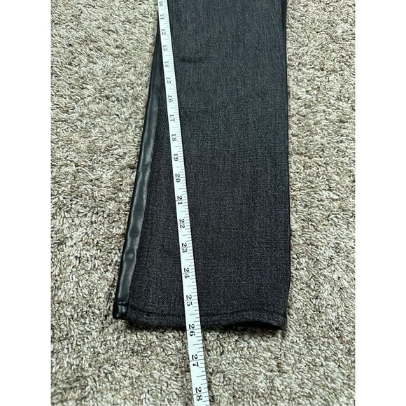Abercrombie & Fitch Mixed Fabric Ankle Straight Ultra High Rise Black Jean 24/00 - Picture 9 of 9